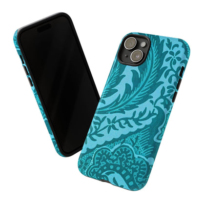 Protective Phone Case with Elegant Teal Design, Tough Cases, Floral Phone Cover, Stylish Smartphone Protection, Gifts for Her, Trendy [...]