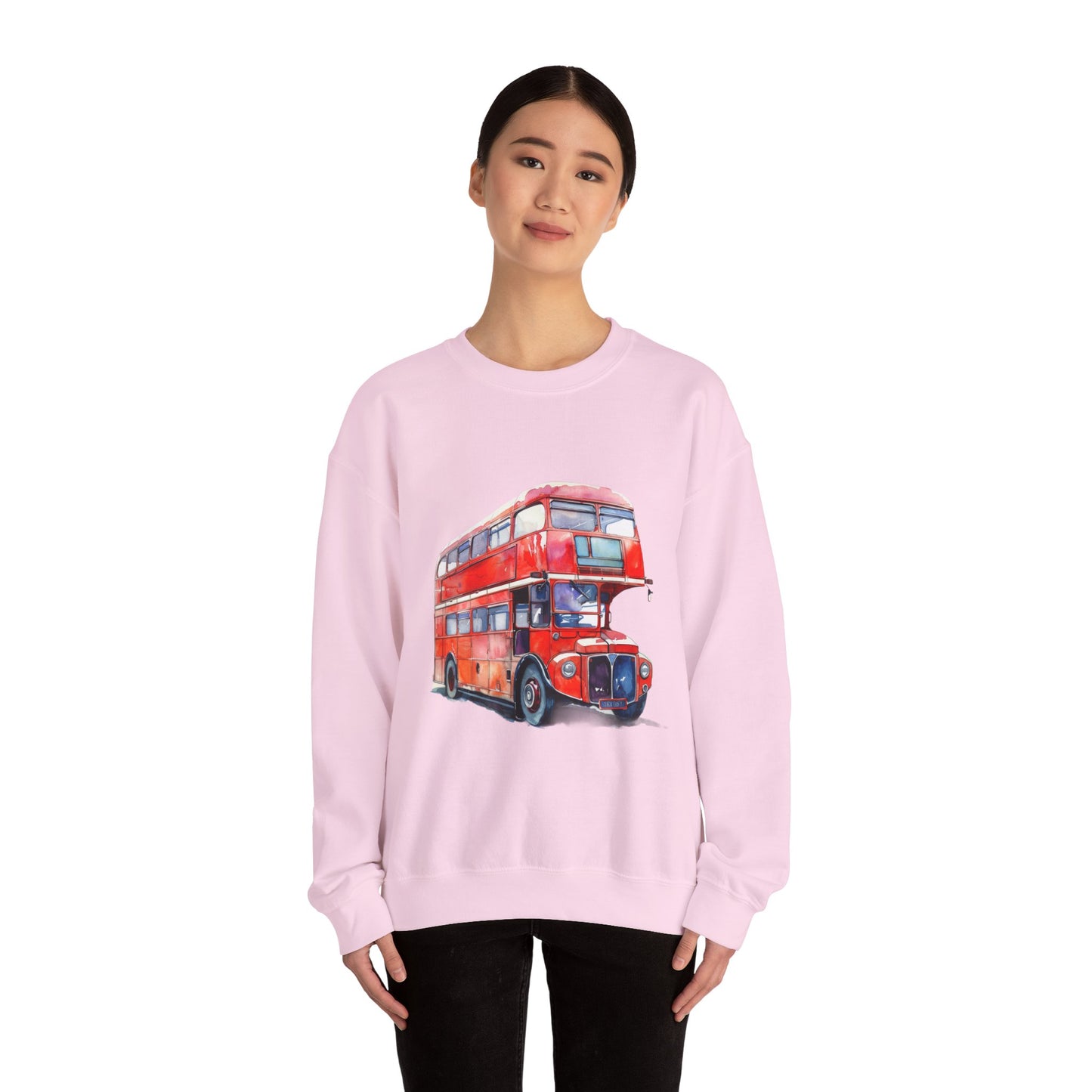 Unisex Heavy Blend™ Crewneck Sweatshirt - Iconic Journeys - London’s Red Double-Decker