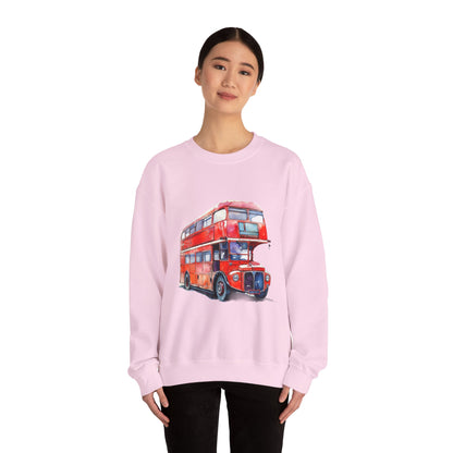 Unisex Heavy Blend™ Crewneck Sweatshirt - Iconic Journeys - London’s Red Double-Decker