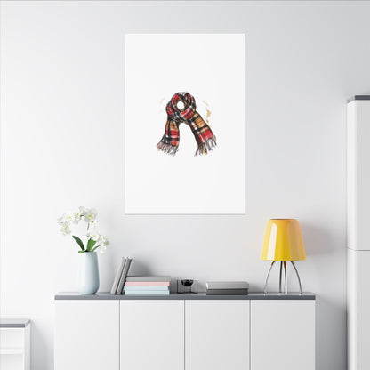 Autumn Scarf Canvas Art Print | Cozy Home Décor, Gift for Fall Lovers, Seasonal Wall Art, Unique Interior Design