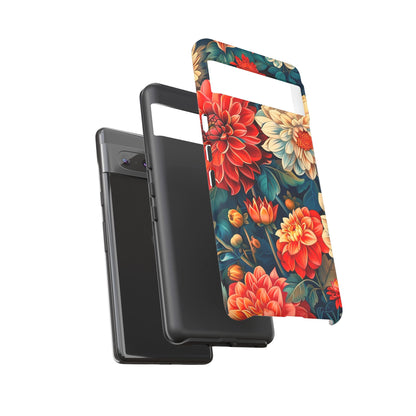 Floral Phone Case - Vibrant Tough Cases, Stylish Floral Cell Phone Cover, Gift for Her, Trendy Phone Accessory, Flower Design