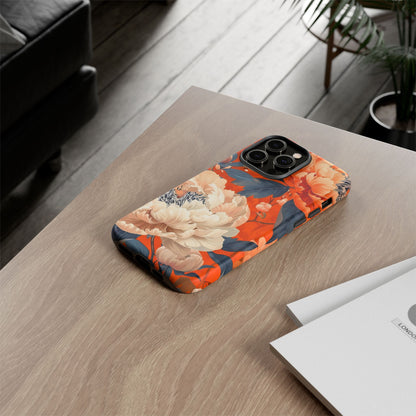 Floral Tough Case, Durable Floral Phone Case, Stylish Protection Case, Gift for Her, Spring Accessories, Mother’s Day Gift