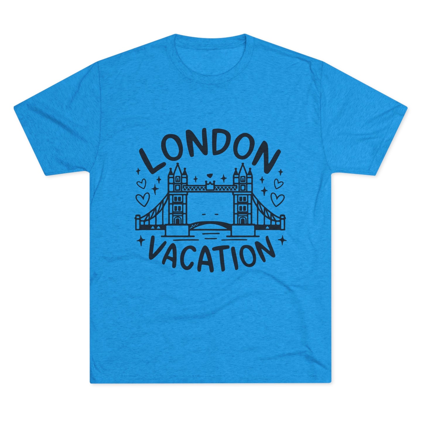 London Vacation Trendy Unisex Tri-Blend Crew Tee