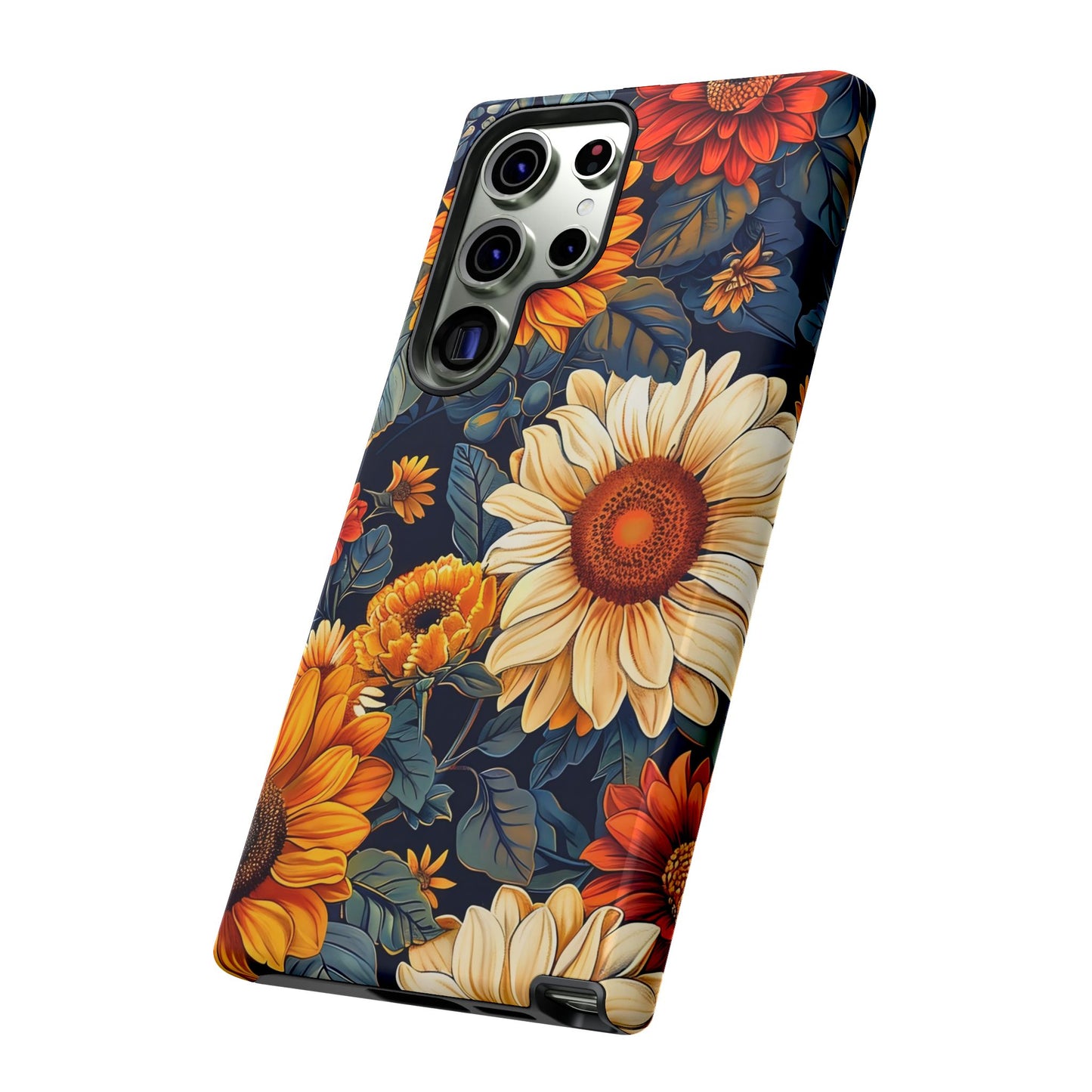 Floral Tough Phone Case | Sunflower Design, iPhone Cover, Protective Case, Gifts for Her, Floral Phone Accessory