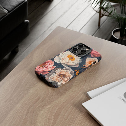 Floral Phone Case, Tough Phone Cover, Flower Design, Unique Gift for Her, Trendy Accessory, Spring Decor