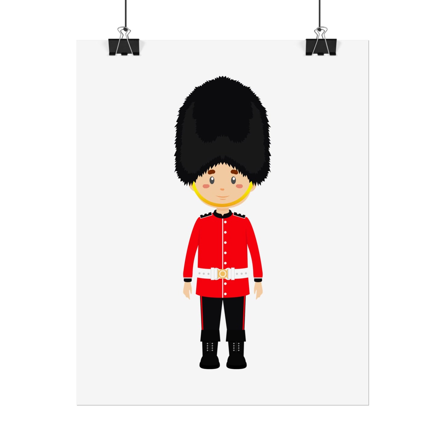 Adorable British Soldier Rolled Posters, Kids Room Decor, Unique Gift, Nursery Art, Educational Wall Art
