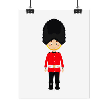 Adorable British Soldier Rolled Posters, Kids Room Decor, Unique Gift, Nursery Art, Educational Wall Art