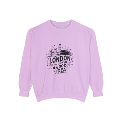 Unisex Garment-Dyed Sweatshirt Highgrade - London is always a good idea