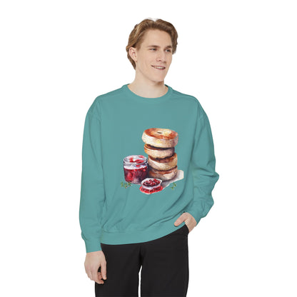 Unisex Garment-Dyed Sweatshirt - British Food Traditional Dishes and Culinary Delights