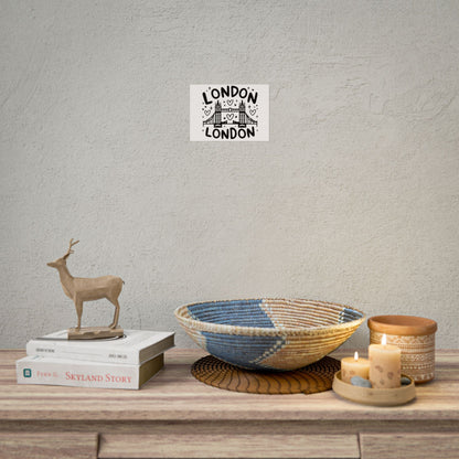Charming London Rolled Poster for Home Decor, Wall Art, Travel Gift, Office Wall Decor, London Themed Decoration