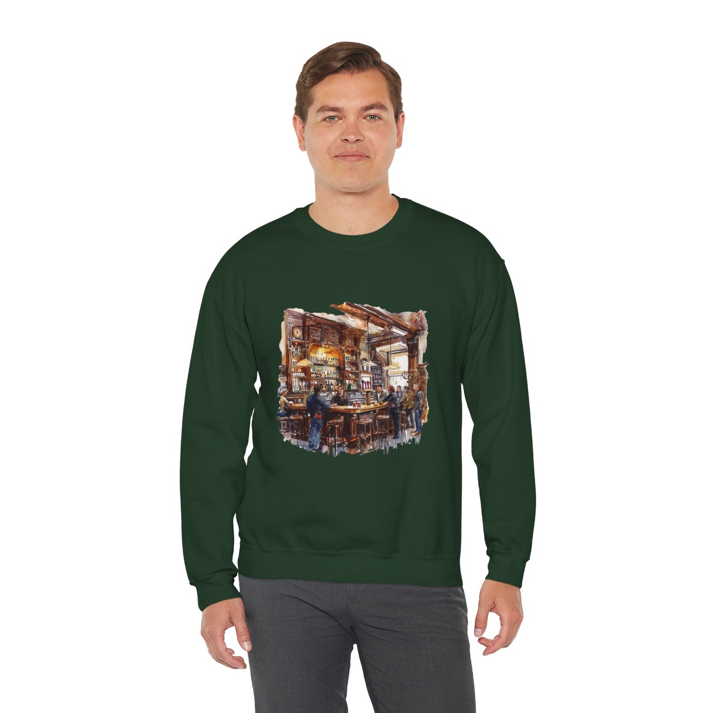 Unisex Heavy Blend™ Crewneck Sweatshirt Classy - Cozy British Pub