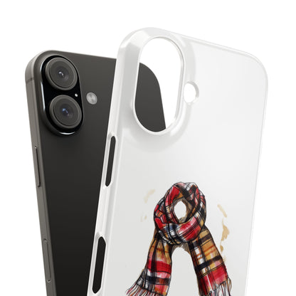 Cozy Scarf Slim Phone Case - Chic Protection for Your Device, Stylish Gift, Fall Aesthetic, Winter Fashion, Trendy Accessory