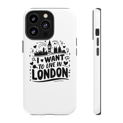 London City iPhone Case, Tough Phone Cover, Travel Gift, London Souvenir, Adventure Accessory, Wanderlust Decor