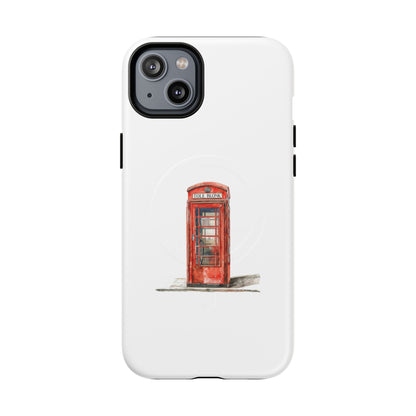 Classic London Phone Booth Magnetic Case, Tough Phone Cases, Gift for Travelers, Unique Phone Accessories, Personalized Phone Protection