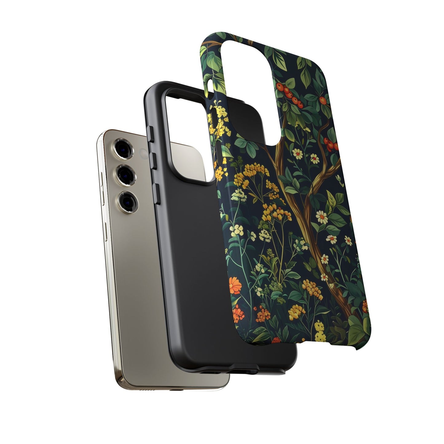 Floral iPhone Case, Nature Inspired Tough Case, Botanical Phone Cover, Eco-Friendly Gift, Unique Floral Design