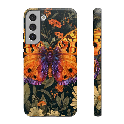Butterfly Phone Case, Tough Cases for Nature Lovers, Vibrant Floral Design, Gift for Her, Cute Phone Accessories, Butterfly Artwork