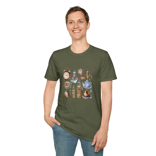 Unisex Softstyle T-Shirt - Vintage England Iconic Retro