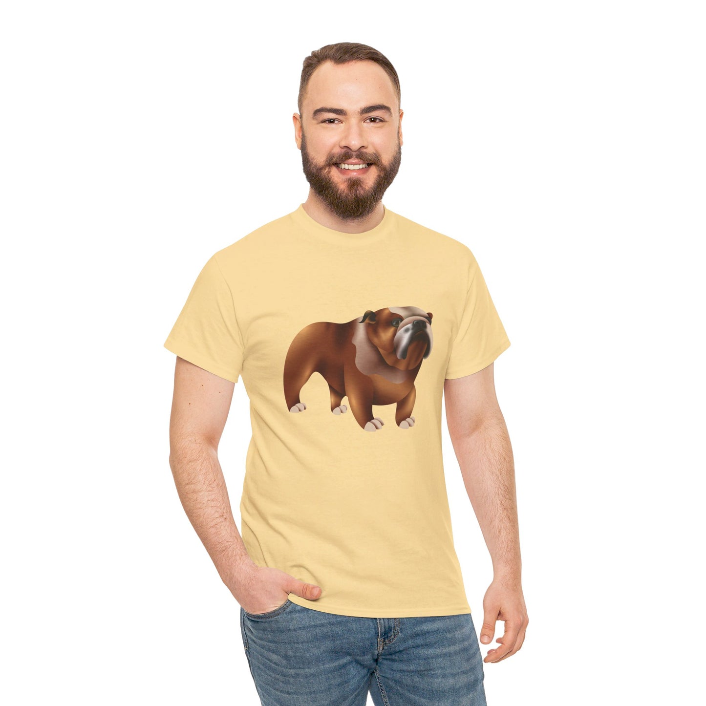 Adorable British Dog Relaxed Unisex Heavy Cotton T-Shirt