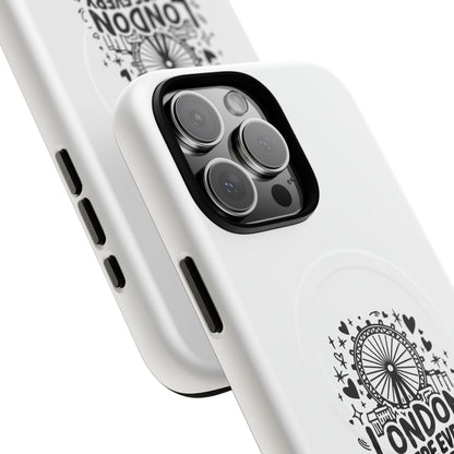 London Story Magnetic Phone Case, Tough Phone Cover, Gift for Travel Lovers, Unique London Souvenir, Storytelling Phone Accessory