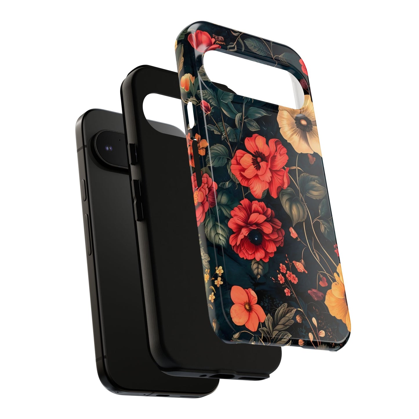 Floral Phone Case, Tough Cases, Flower Motif, Protective Cover, Gift for Her, Floral Design, Spring Accessory