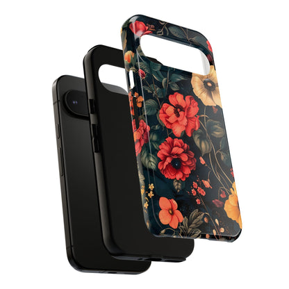 Floral Phone Case, Tough Cases, Flower Motif, Protective Cover, Gift for Her, Floral Design, Spring Accessory