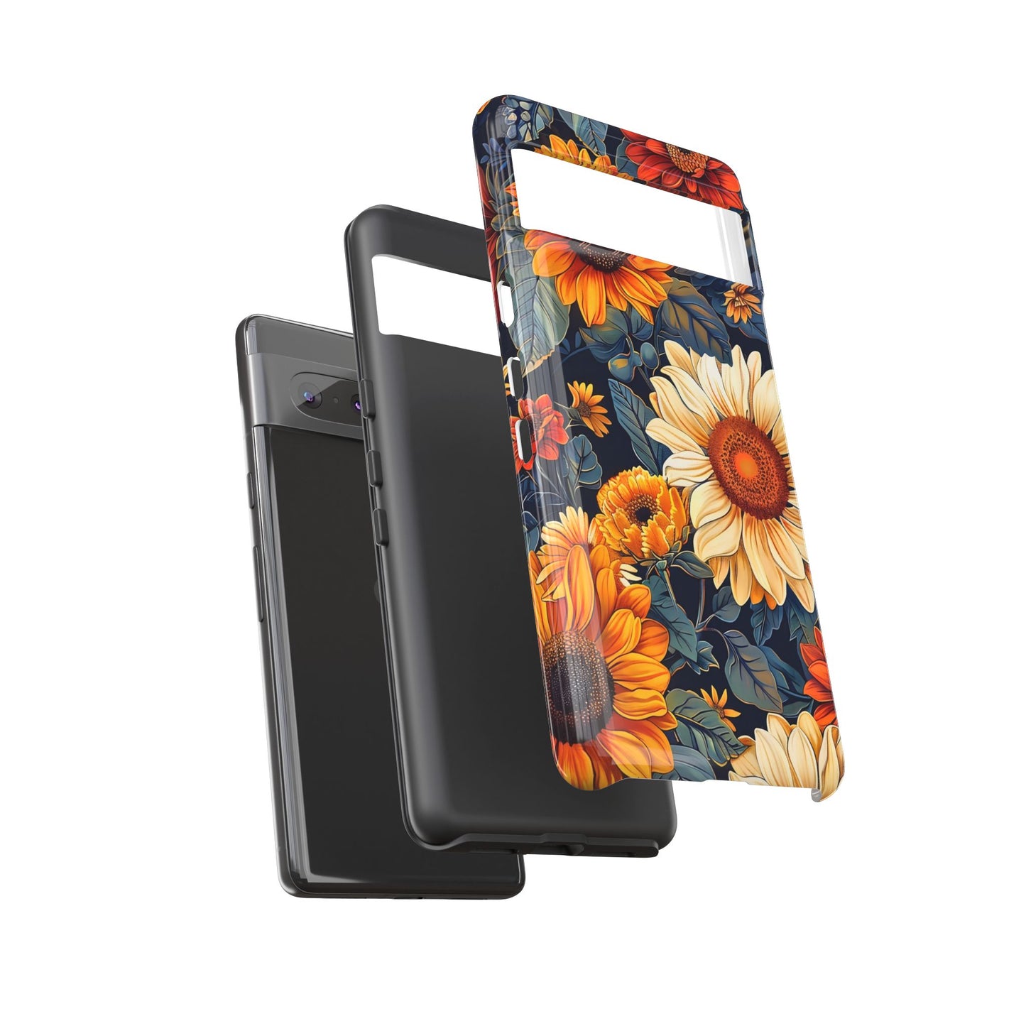 Floral Tough Phone Case | Sunflower Design, iPhone Cover, Protective Case, Gifts for Her, Floral Phone Accessory
