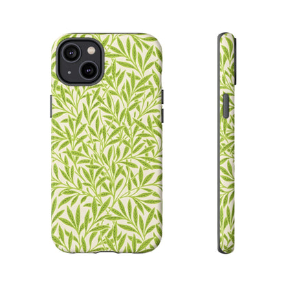 Green Leaf iPhone Case, Tough Cases, Botanical Phone Protection, Eco-Friendly Cover, Nature Lover Gift, Trendy Cell Phone Accessory