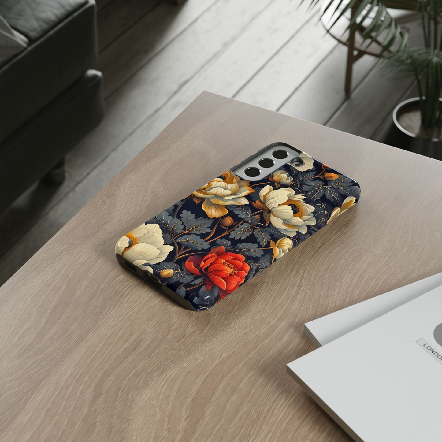 Floral Phone Case - Tough Cases, Stylish Mobile Cover, Flower Design, Holiday Gift, Trendy Accessory, Eco-Friendly Case
