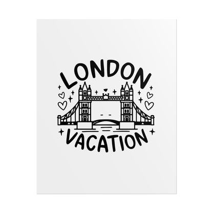 London Vacation Rolled Poster - Travel Decor for Home, Wall Art Print, Gift for Travelers, London Artwork, Holiday Gift Idea