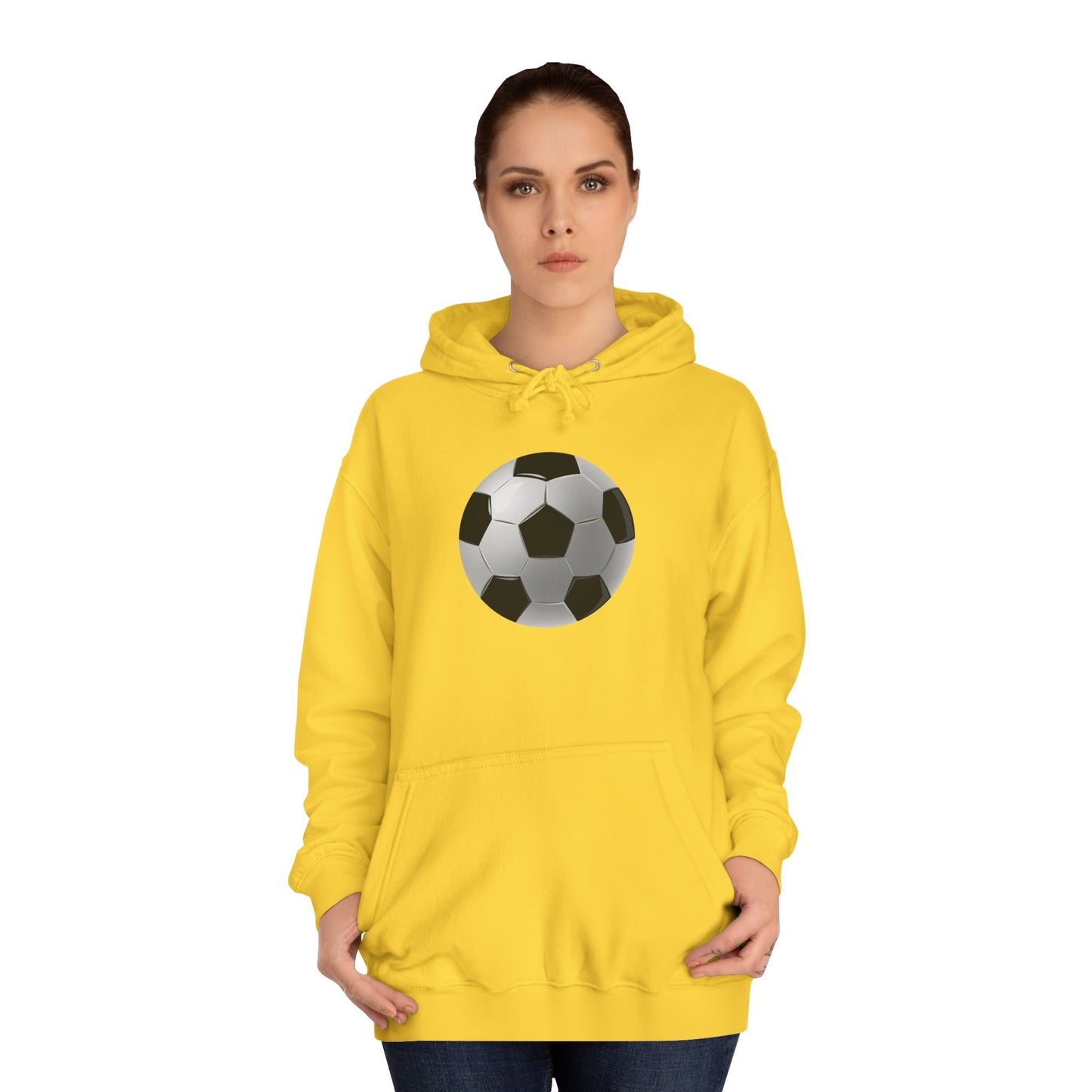 Dynamic Football Design - Sports Passion and Energetic Unisex College Hoodie