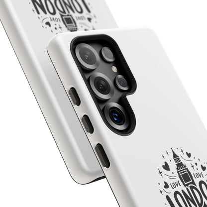 London Love iPhone Case | Tough Cases, London Theme, Gift for Travelers, Unique Phone Accessory, Cute Tech Gifts