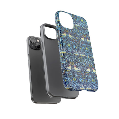 Bird and Floral Pattern Phone Case, Tough Cases, Gift for Nature Lovers, Eco-friendly, Custom Phone Accessories, All-Occasion