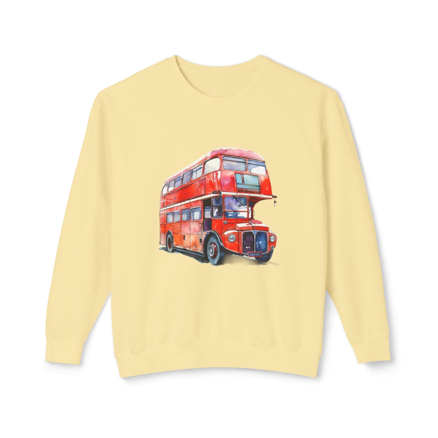 Unisex Lightweight Crewneck Sweatshirt - British English Bus