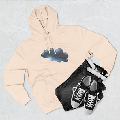 Three-Panel Fleece Hoodie - Serene Cloudscape - Dreamy Cloud Design