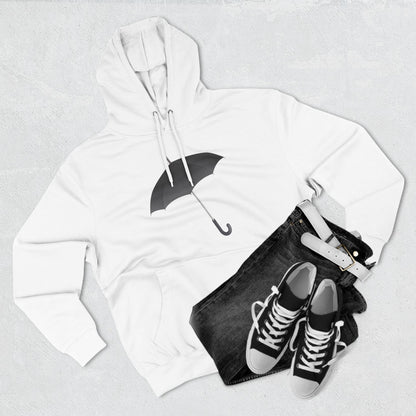 Three-Panel Fleece Hoodie - Regal Royal Umbrella - Elegant and Majestic