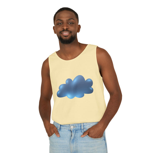 Unisex Garment-Dyed Tank Top - Serene Cloudscape - Dreamy Cloud Design