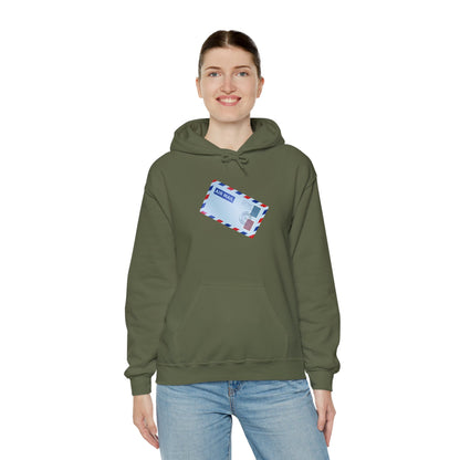 Unisex Heavy Blend™ Hooded Sweatshirt - Vintage British Air Mail - Classic Postal