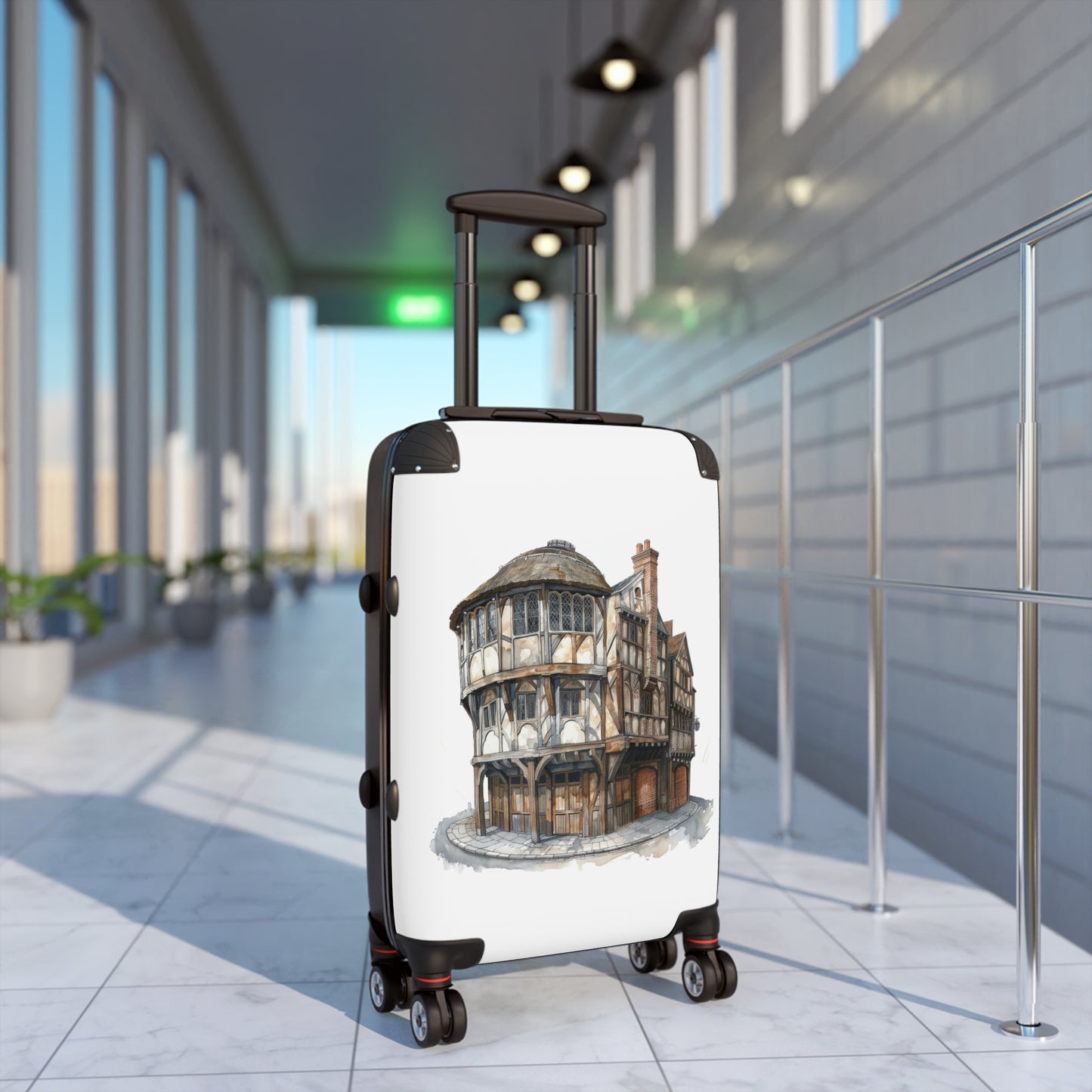 Tudor Pub Illustration Suitcase