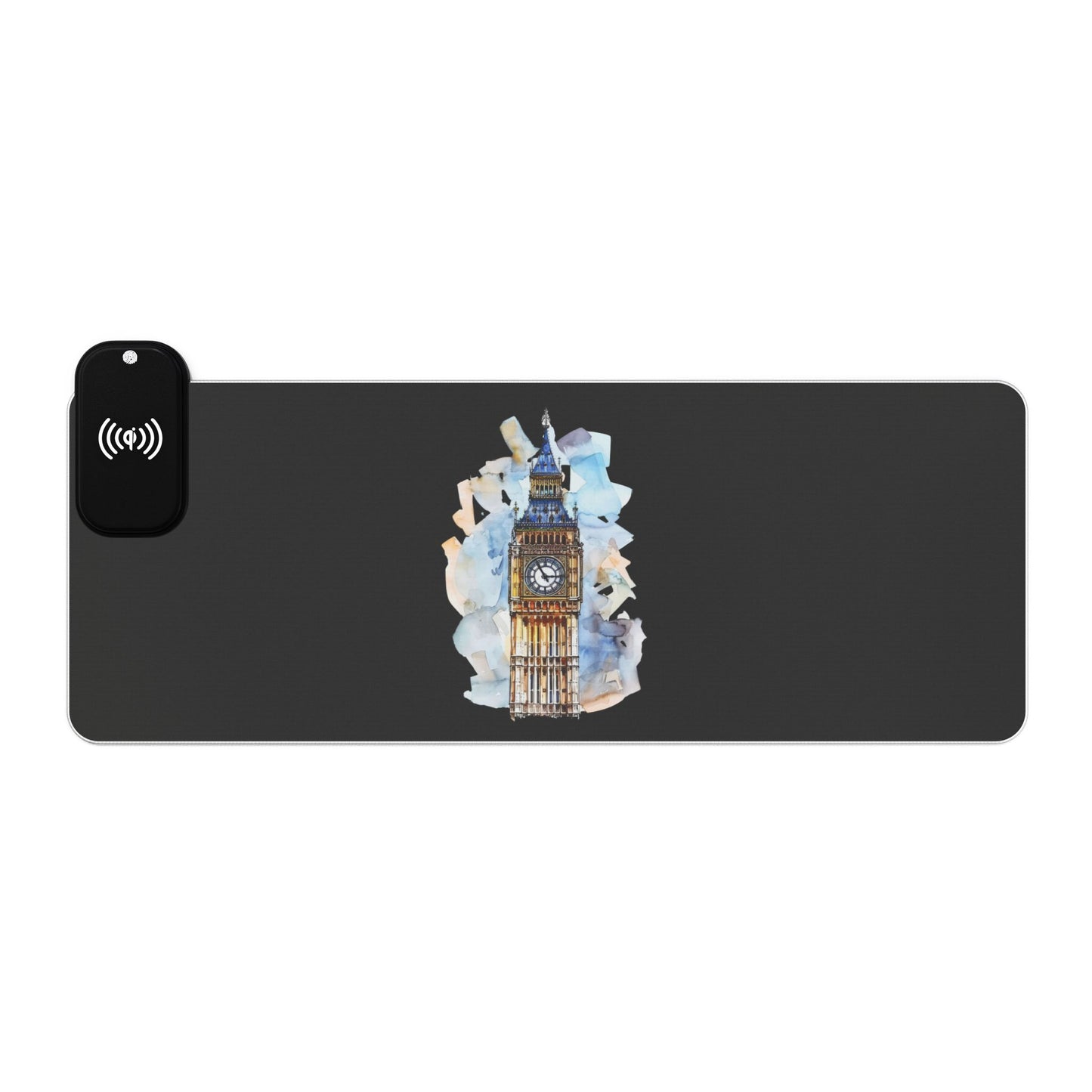 Big Ben with Clouds (Realistic) - LED Gaming Mouse Pad, Wireless Charging, Illuminated Desk Essentials for Gamers, Computer Accessories, Perfect for Streamers and Tech [...]