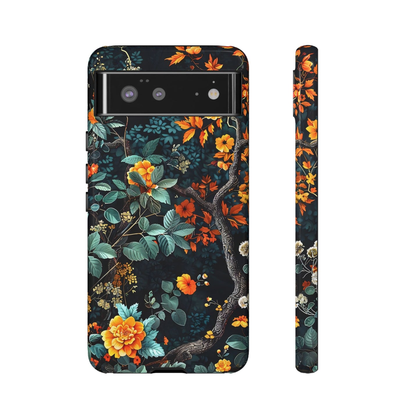 Floral Phone Case | Tough Cases, Protective Cover, Gift for Her, Autumn Vibes, Floral Phone Accessory, Unique Design