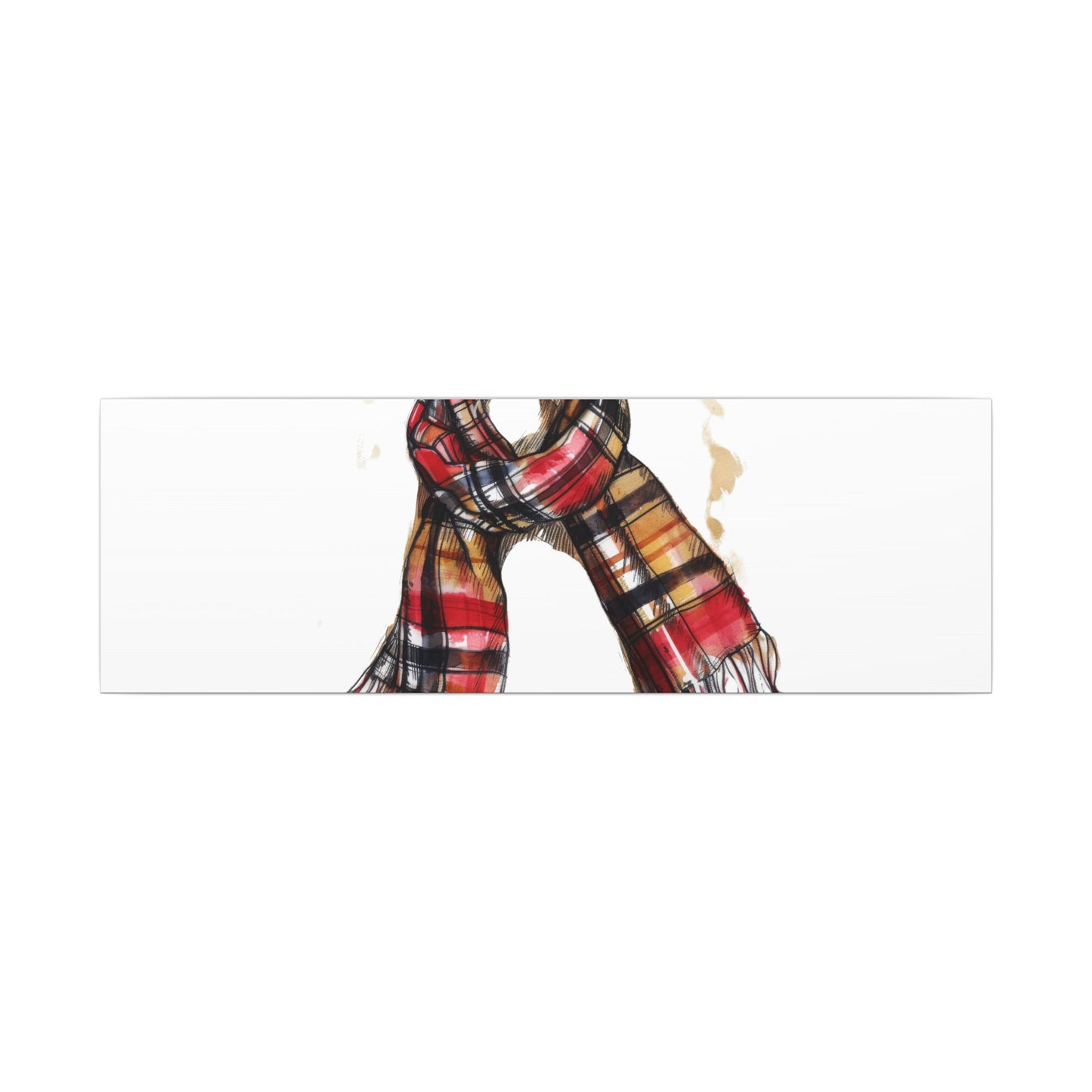 Autumn Scarf Canvas Art Print | Cozy Home Décor, Gift for Fall Lovers, Seasonal Wall Art, Unique Interior Design