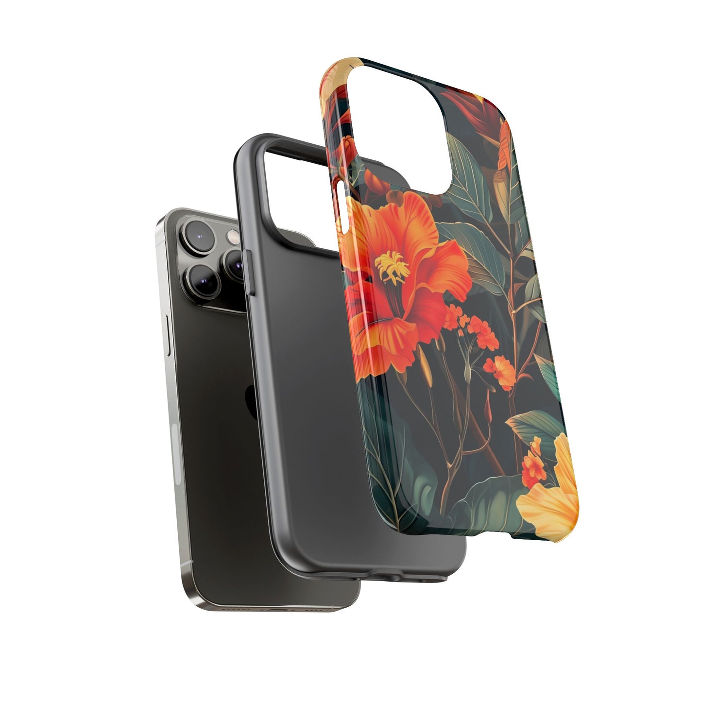 Tough Floral Phone Case | Tropical Vibe, Gift for Nature Lovers, Summer Beach Accessory, Floral Pattern, Trendy Phone Accessories