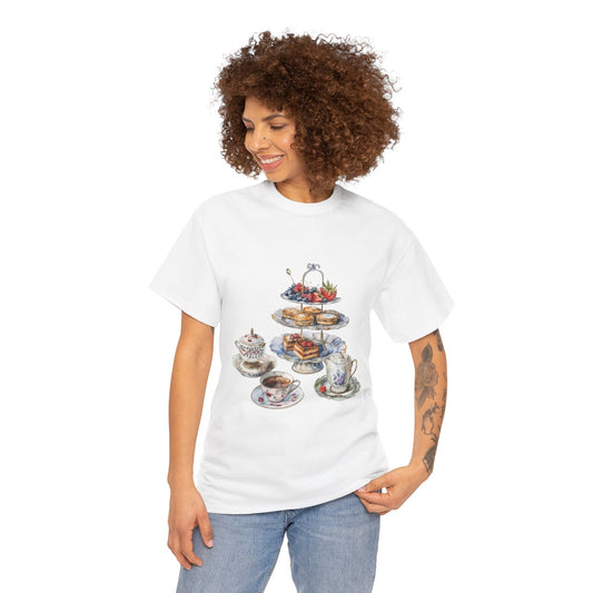 Unisex Heavy Cotton Tee - From Pies to Puddings - Classic British Dishes"