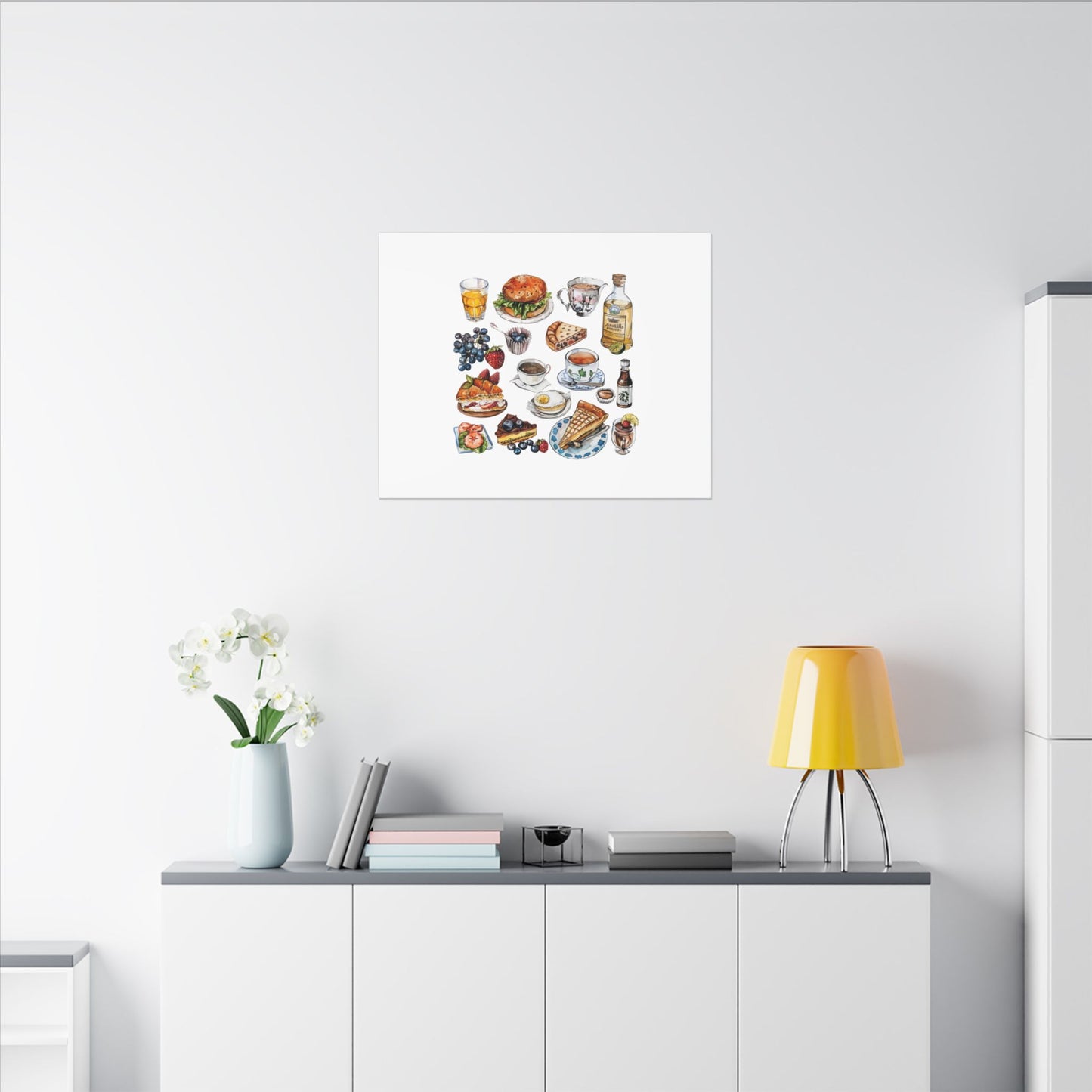 Breakfast Feast Canvas Print, Food Art, Kitchen Decor, Gifting for Food Lovers, Brunch Vibes, Wall Art