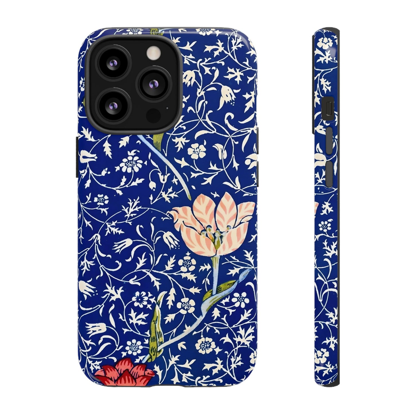 Floral Phone Case, Unique Tough Phone Cover, Gift for Her, Spring Decor, Durable Protective Case, Elegant Floral Design