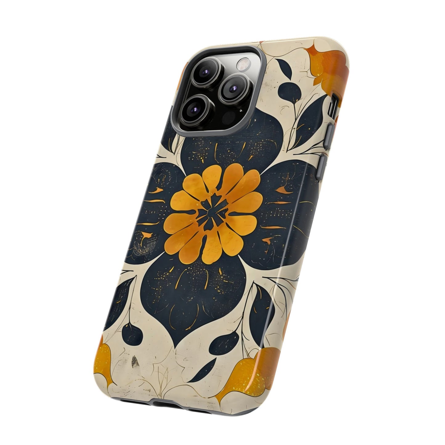 Floral Phone Case - Tough Cases, Botanical iPhone Cover, Vintage Flower Design, Durable Smartphone Protection, Unique Gift Idea