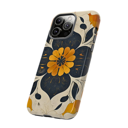 Floral Phone Case - Tough Cases, Botanical iPhone Cover, Vintage Flower Design, Durable Smartphone Protection, Unique Gift Idea