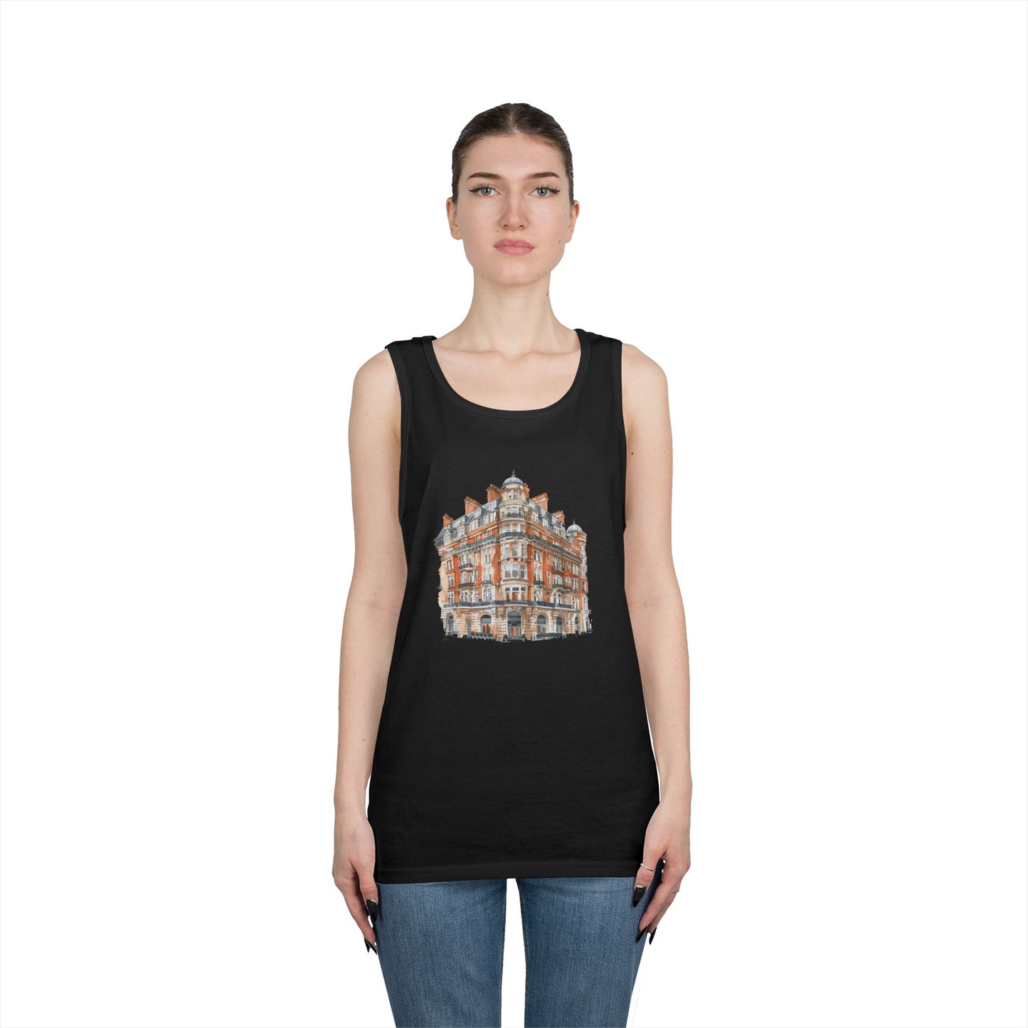 Unisex Heavy Cotton Tank Top - Classic British Architecture - Elegant Historic Building
