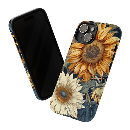 Floral Phone Case for Tough Cases, Sunflower Design, Nature Lover Gift, Birthday Present, Eco-Friendly Accessories, Summer Vibes