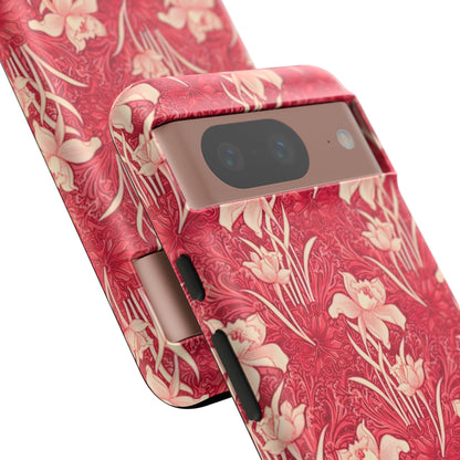 Floral Tough Phone Case - Durable, Stylish Accessory, Perfect Gift for Her, Floral Pattern, Customizable, Ideal for Daily Use